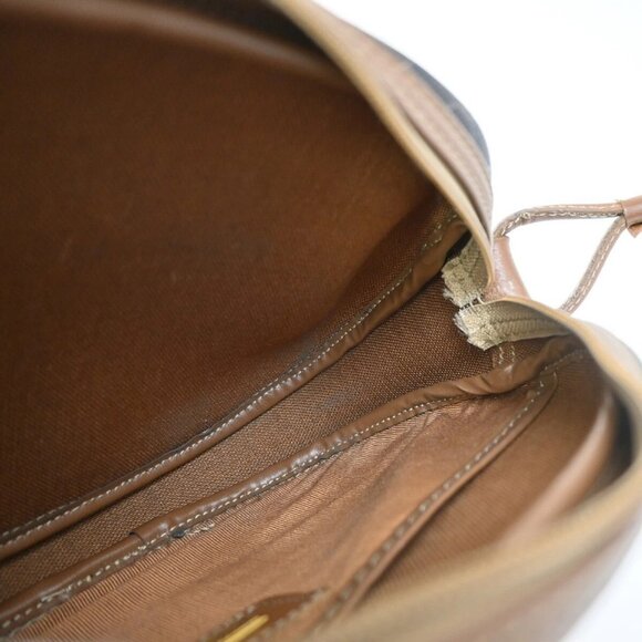 CHRISTIAN DIOR Logos Honeycomb Shoulder Bag PVC Leather Brown Gold 68FB851 - Picture 11 of 15